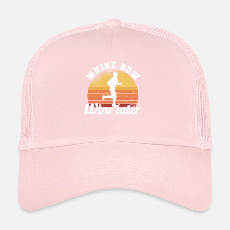 Marathon Runners Running Half Marathon Wine Trucker Cap