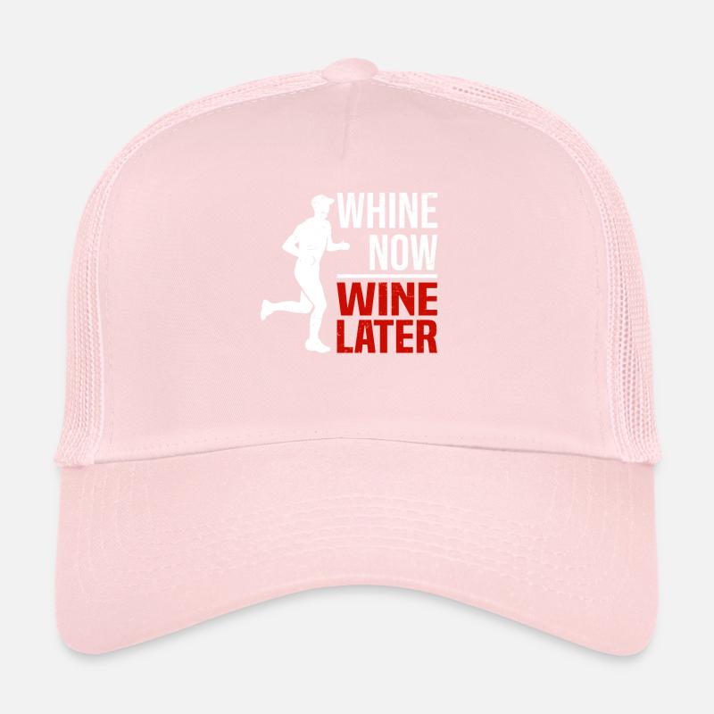 Marathon Runners Running Half Marathon Wine Trucker Cap