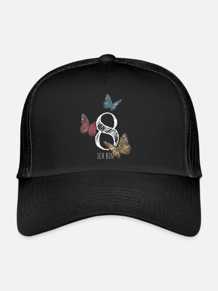 Achter Geburtstag 8. Geburtstagshirt - Trucker Cap - Schwarz/Schwarz