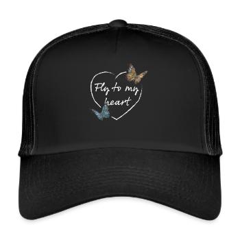 Butterflies Gardening Floristry - Trucker Cap - black/black - Front