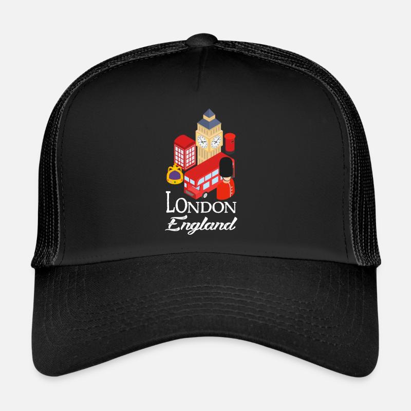 London - Trucker Cap - Schwarz/Schwarz