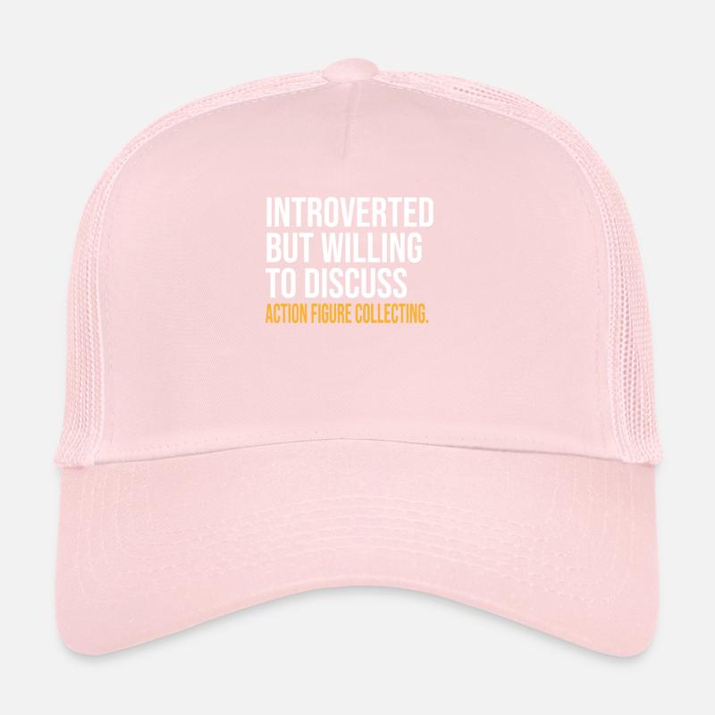 INTROVERTED BUT WILLING TO DISCUSS ACTION FIGURE C Trucker Cap