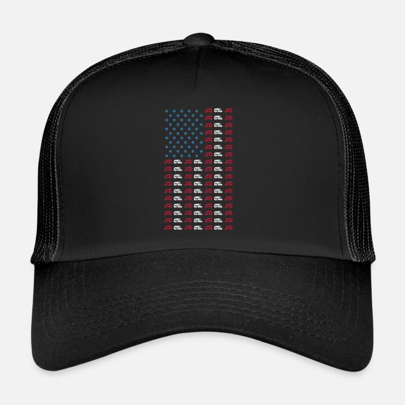 american Flag RV Gift july 4th fathers day Trucker Cap