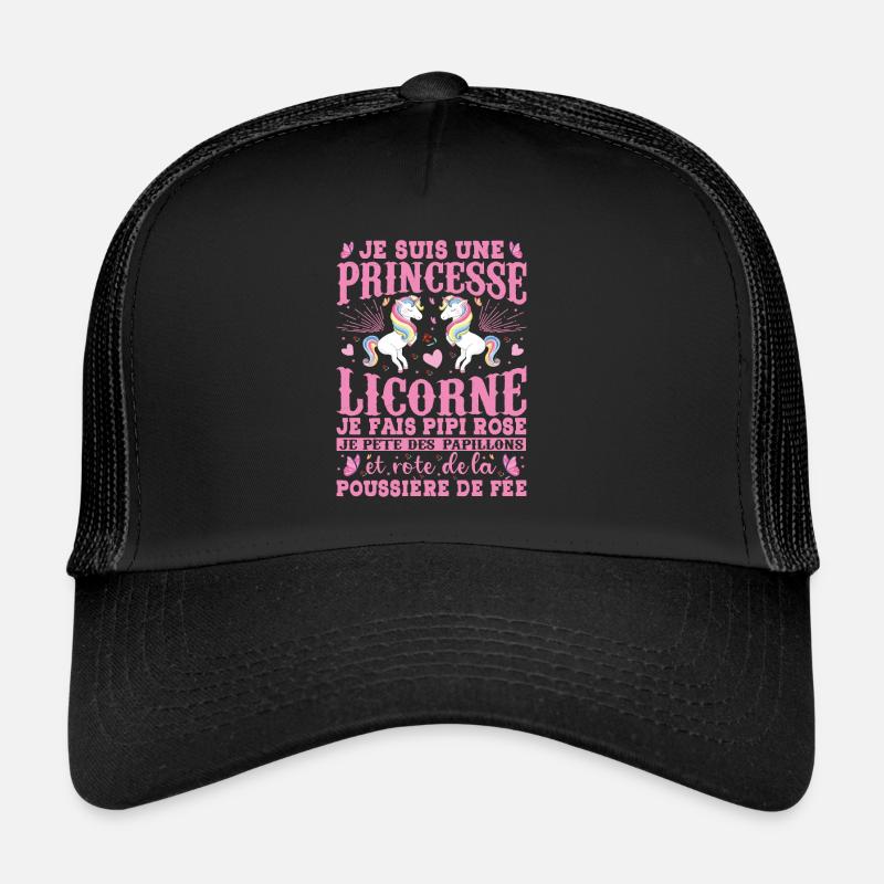 Je Suis Une Princesse Licorne Casquette trucker 
