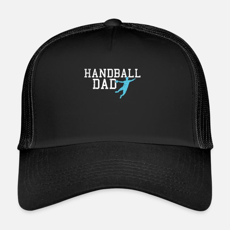 handball dad - Trucker Cap - Schwarz/Schwarz