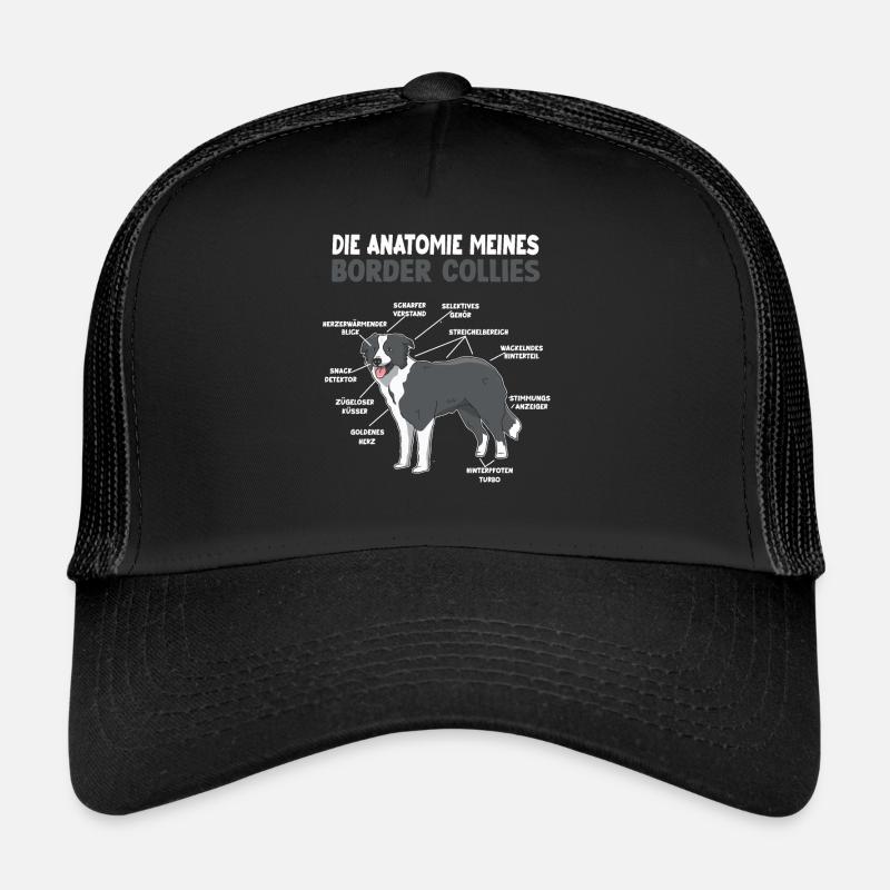 Border Collie Anatomie Collie Hundehalter Hunde Trucker Cap