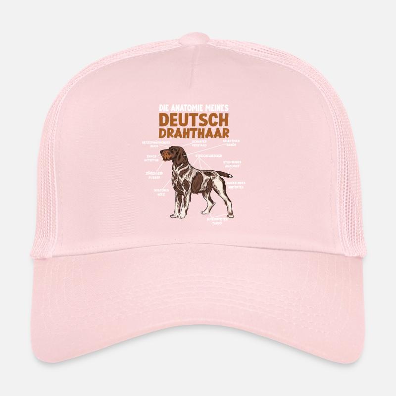 Deutsch Drahthaar Anatomie lustiges Hundehalter Trucker Cap