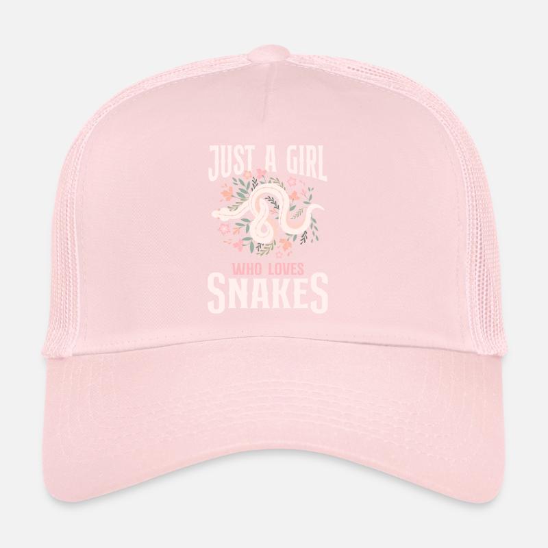 Snake Serpent Flower Floral Just A Trucker Cap