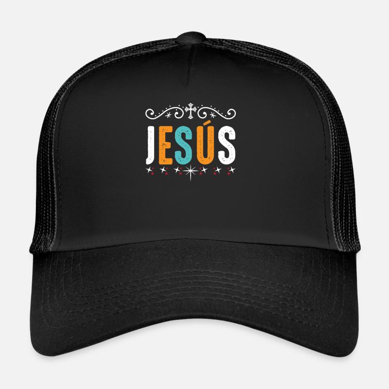 Jesus Spielt Die Religion Über Gott Glaube - Trucker Cap - Schwarz/Schwarz
