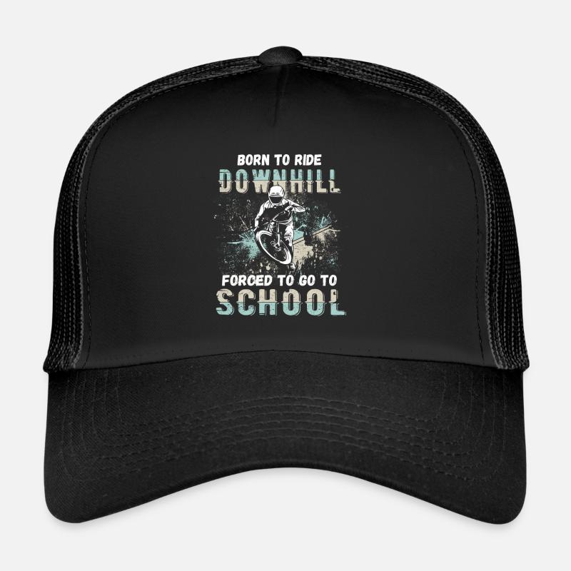Vers la descente Né à l’école VTT forcé Casquette trucker 