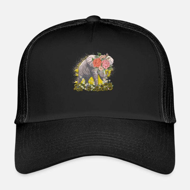 Elephant Gift For Proboscis Africa Wilderness Zoo Trucker Cap