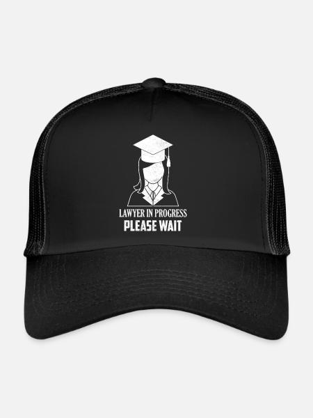 Avocat en cours S’il vous plaît attendre avocat avocat - Casquette trucker  - noir/noir - Devant