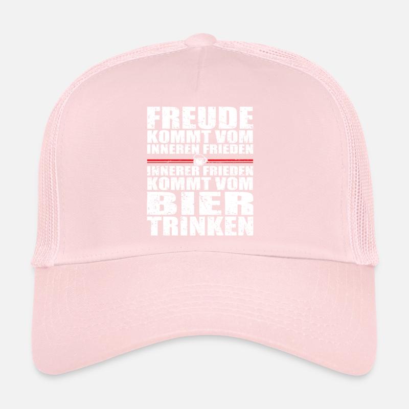 Innerer Frieden kommt von Bier trinken Trucker Cap