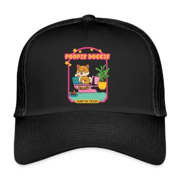 Poopie Doggie - Dump The Stocks - Trucker Cap - black/black - Front
