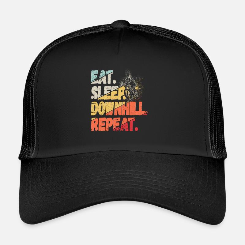Manger Dormir Descente Répéter Montagnes Rétro Wave Vintage Casquette trucker 