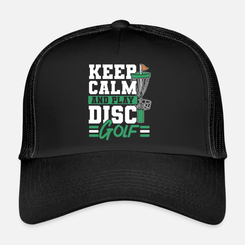 Ruhig bleiben und Disc Golf spielen Freizeit-Werfe Trucker Cap