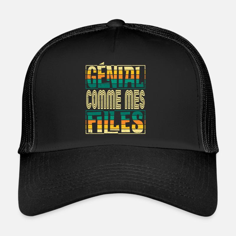 Génial Comme Mes Filles Parents Mère Casquette trucker 