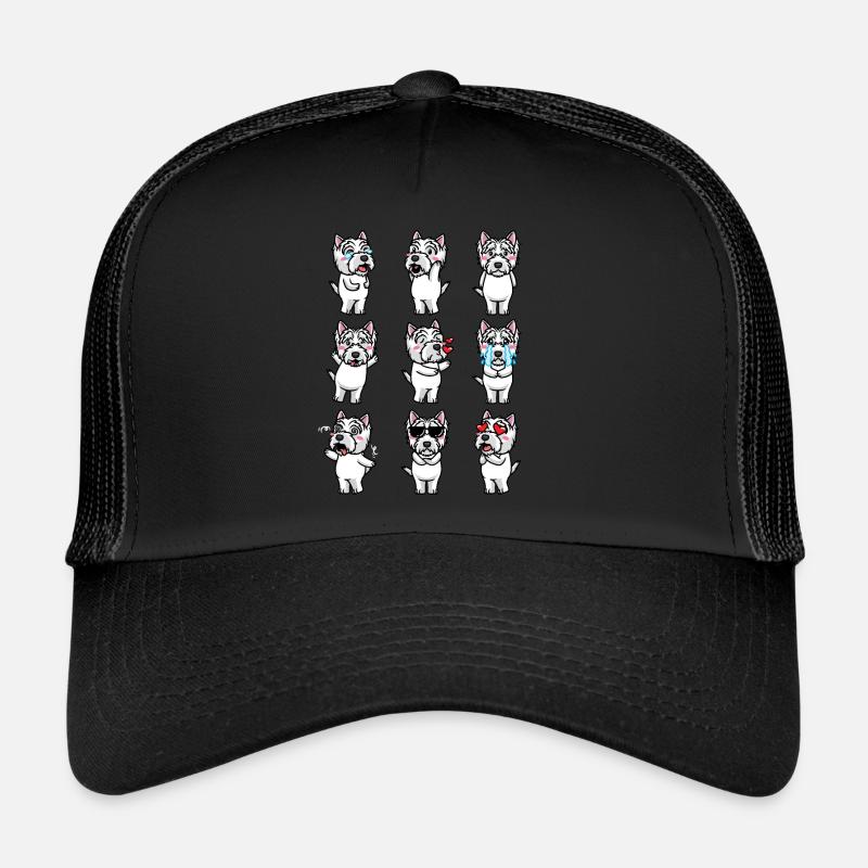 West Highland White Terrier Hund Westie Trucker Cap