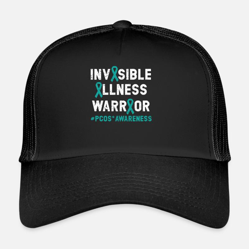 Invisible Illness Warrior PCOS Monat des Bewusstseins Trucker Cap