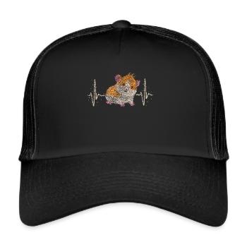 Guinea Pig Guinea Pig Heartbeat - Trucker Cap - black/black - Front