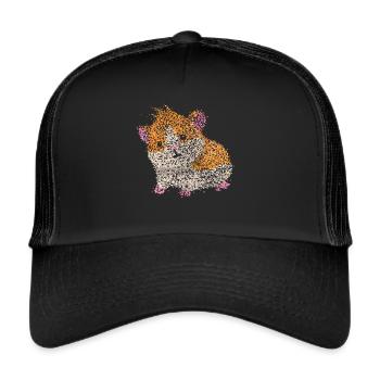 Guinea Pig Guinea Pig Rodents - Trucker Cap - black/black - Front