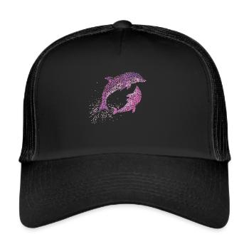 Bottlenose dolphin lovers Dolphin whales - Trucker Cap - black/black - Front