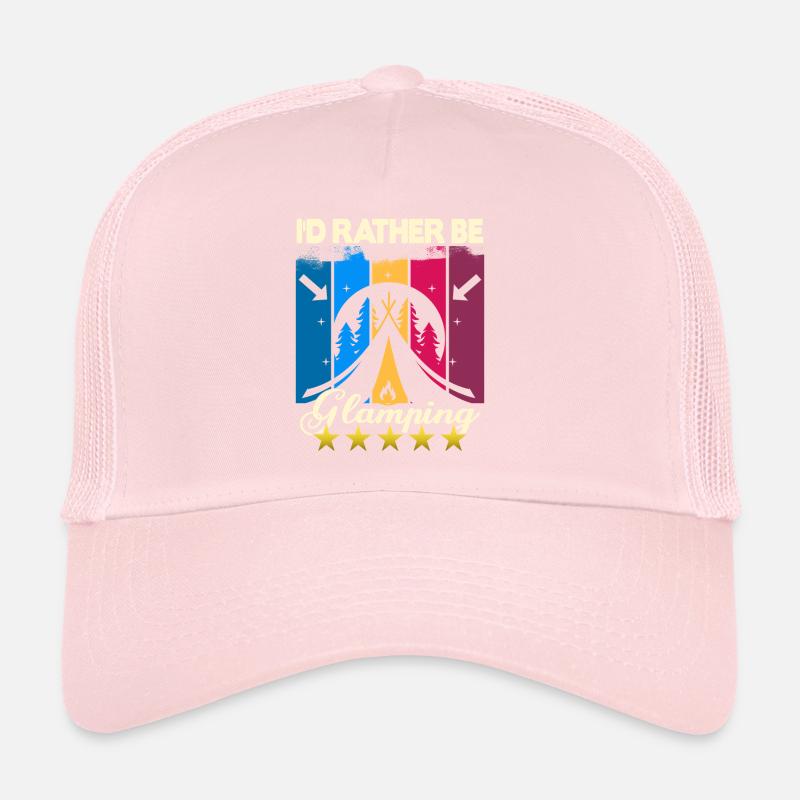 I'd rather be Glamping Trucker Cap