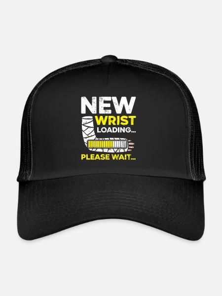 Nouveau chargement du poignet Récupération de blessure à la main cassée - Casquette trucker  - noir/noir - Devant