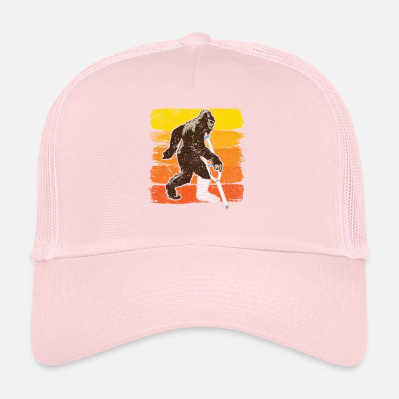 Blessé Bigfoot Jambe cassée Blessure Récupération Réadaptation Casquette trucker 