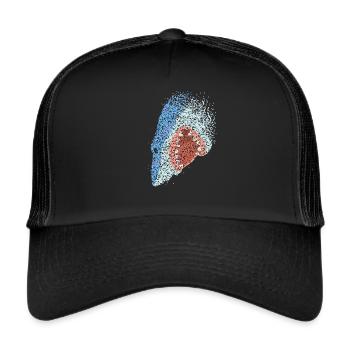 Great White Shark Shark Shark Shark Lovers - Trucker Cap - black/black - Front