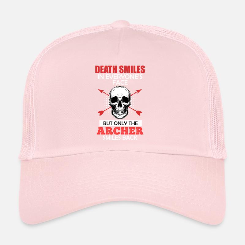 Bogenschütze lächelt Bogenschießen Spruch Trucker Cap