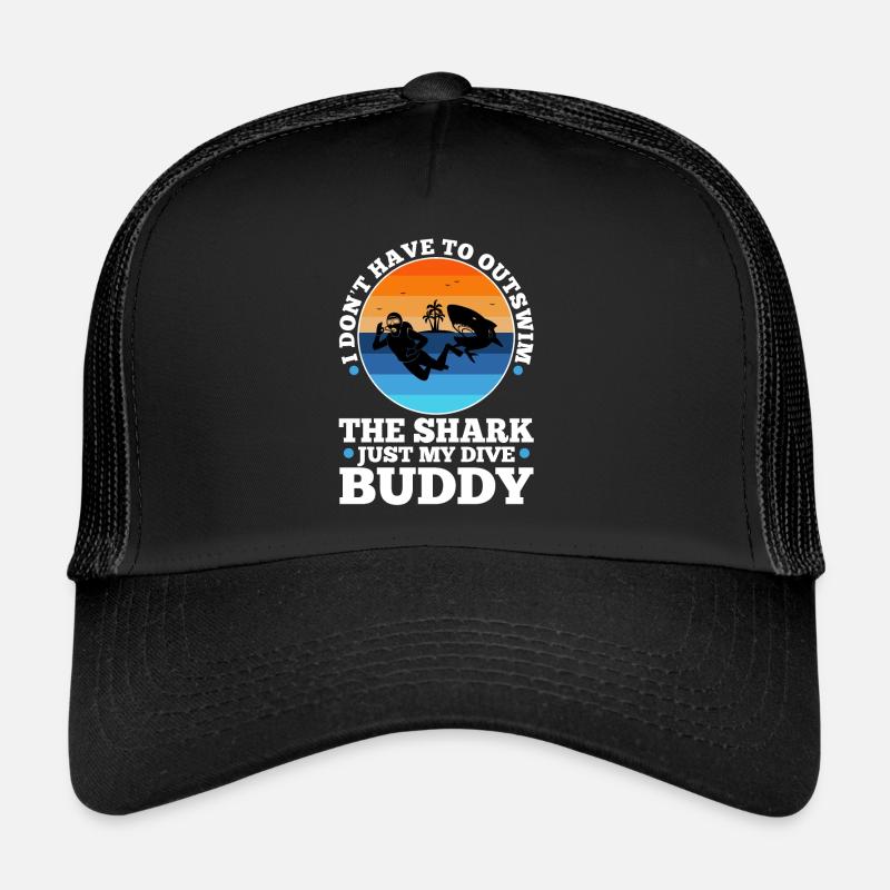 Je n’ai pas besoin de surpasser le requin de mon copain de plongée Casquette trucker 