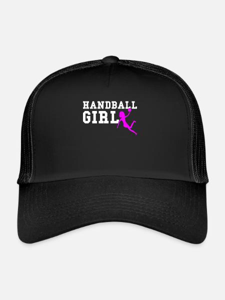 handball fille - Casquette trucker  - noir/noir - Devant