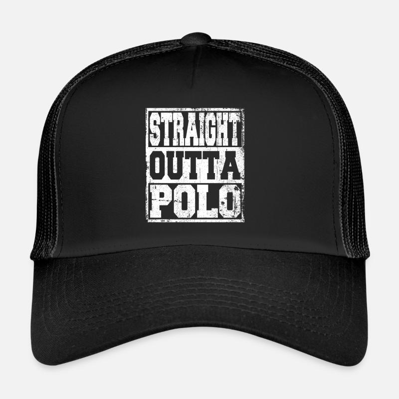 Polo Spruch lustig - Trucker Cap - Schwarz/Schwarz