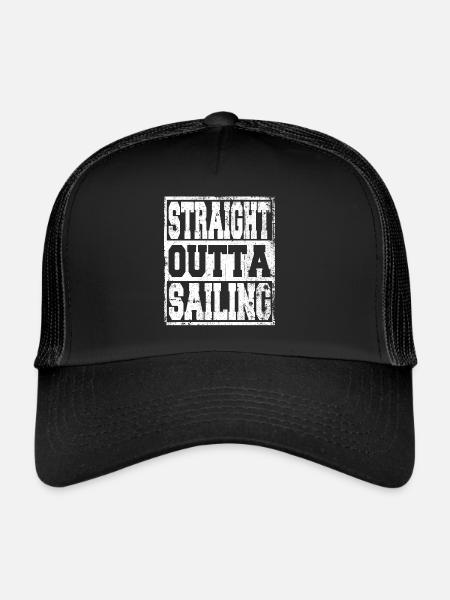Sailing saying funny - Trucker Cap - black/black - Front