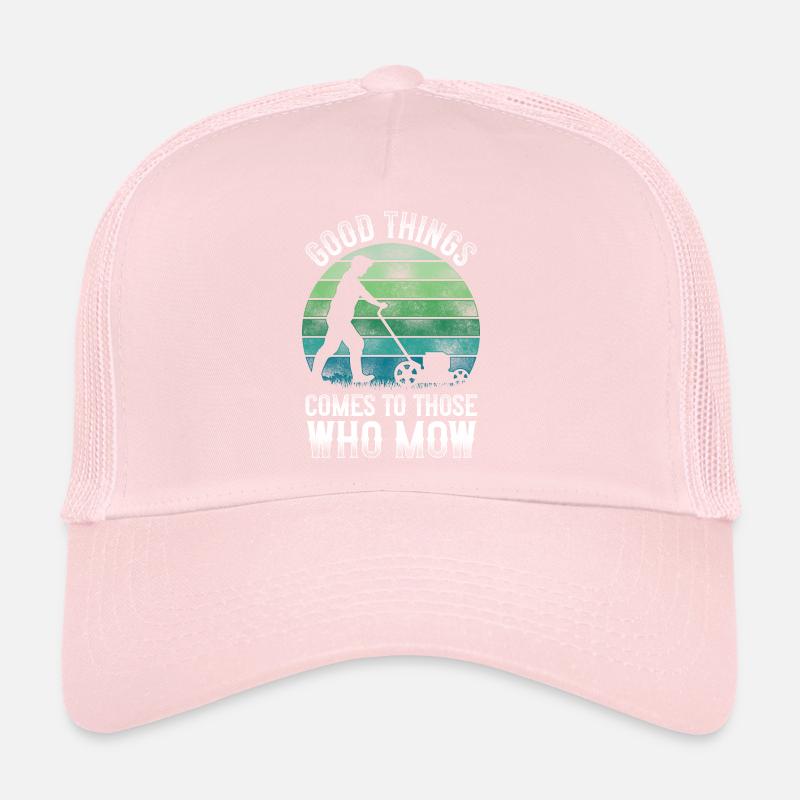 Lawn Mower Mowing Dad Father Trucker Cap