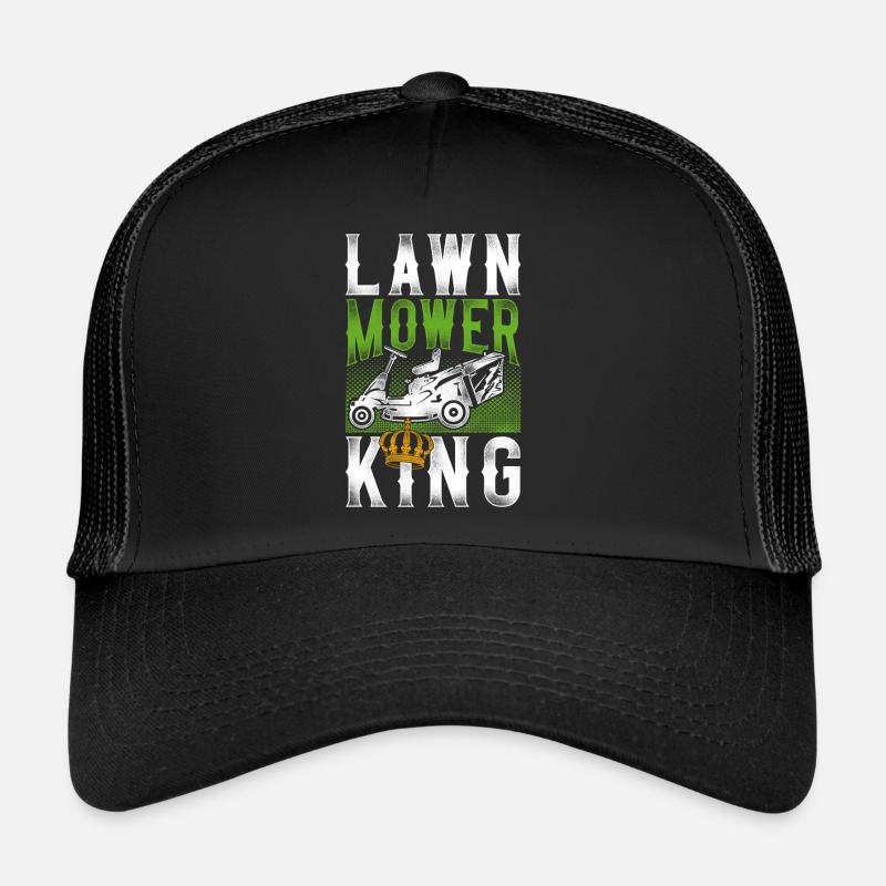 Lawn Mower Mowing Dad Father - Trucker Cap - Schwarz/Schwarz