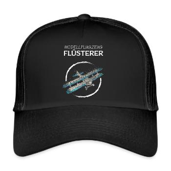 Modellflugzeug Modellflieger Modellbau - Trucker Cap - Schwarz/Schwarz - Vorne