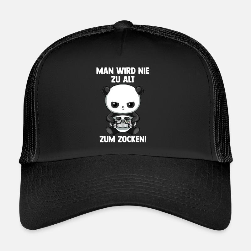 Lustiger Gaming Panda - Man Wird Nie Zu Alt zum Trucker Cap
