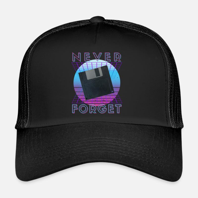 Never Forget Retro 80s 90s Nostalgia Trucker Cap