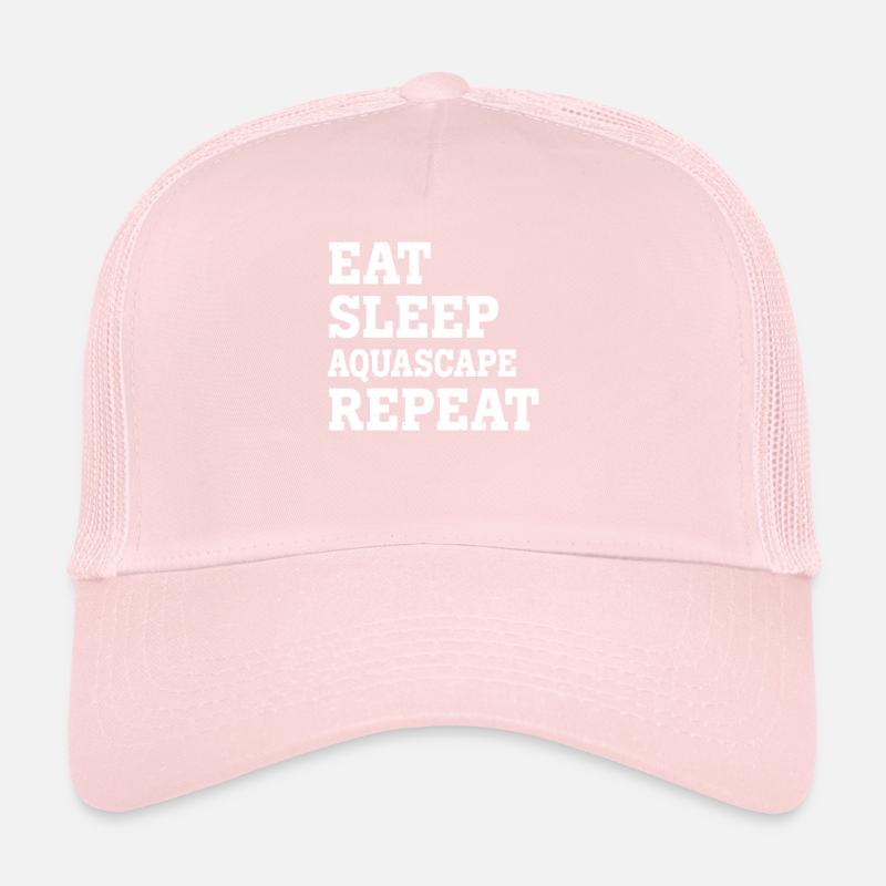 MANGER DU SOMMEIL AQUASCAPE RÉPÉTER DRÔLE SARCASTIQUE Casquette trucker 