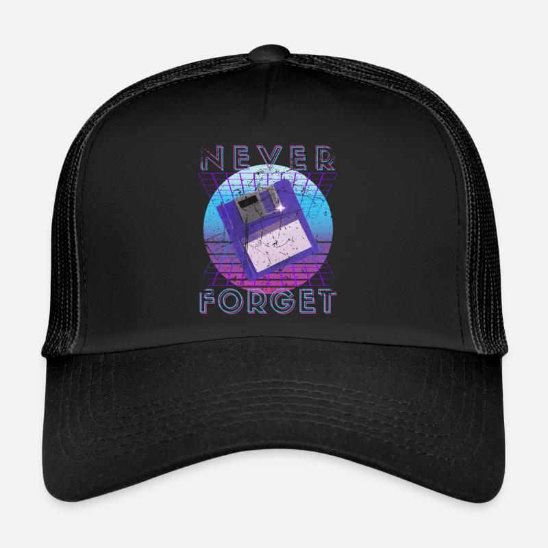 Never Forget Retro 80s 90s Nostalgia Trucker Cap