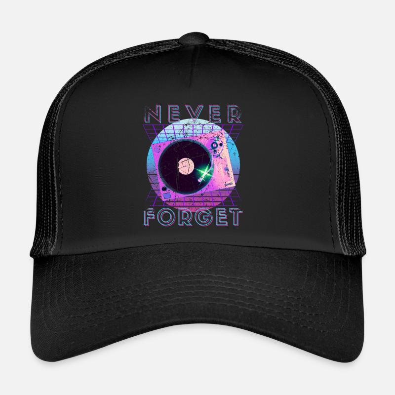 Never Forget Retro 80er 90er Nostalgie Trucker Cap