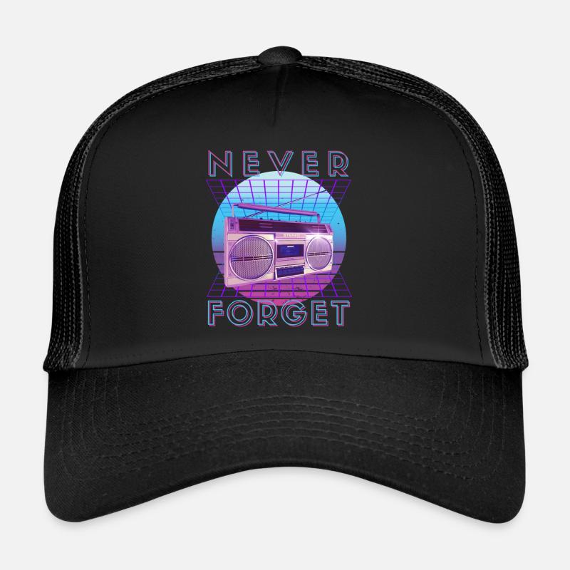 Never Forget Retro 80er 90er Nostalgie Trucker Cap