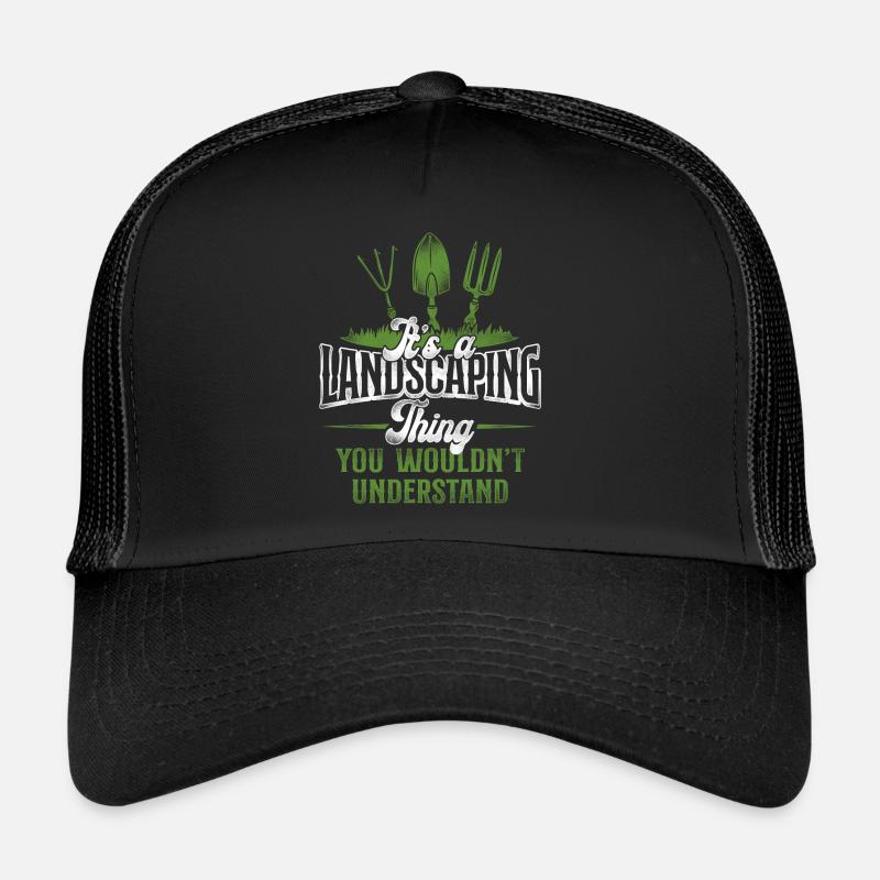 Landscaper Landscaping Landscape - Trucker Cap - black/black