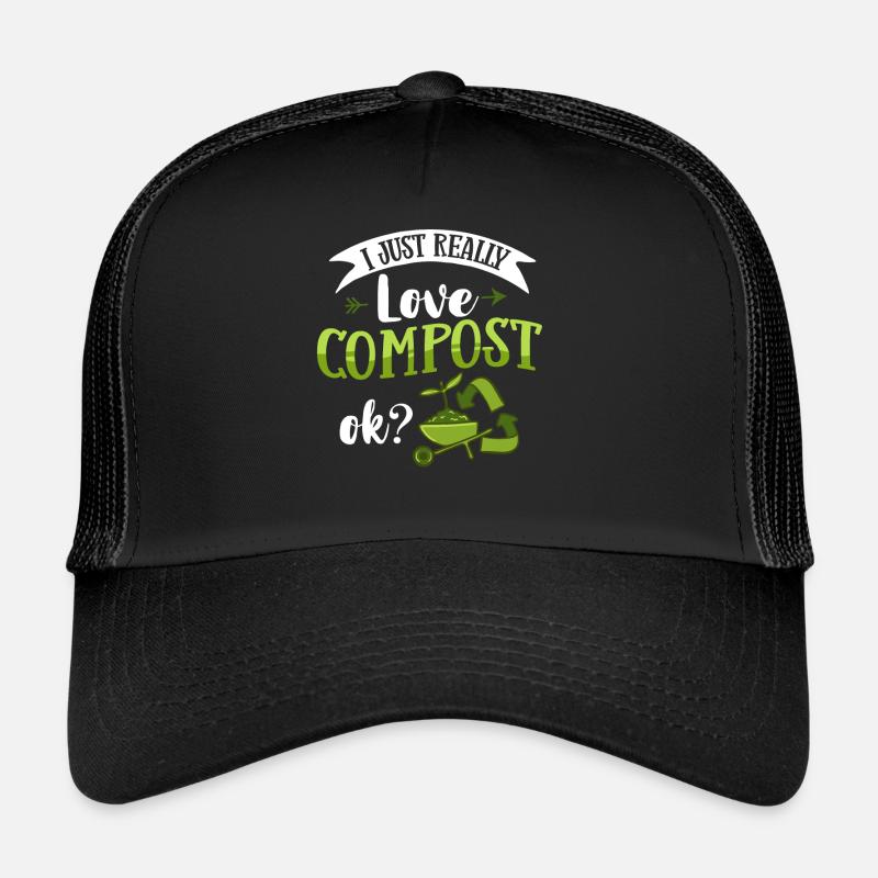Compostage Compost Worm Waste Casquette trucker 