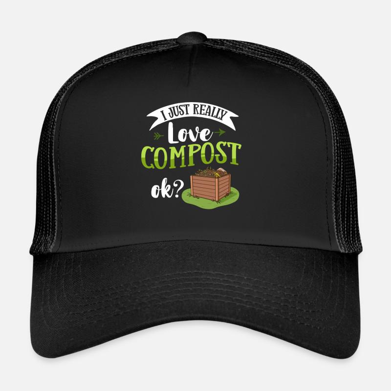 Compostage Compost Worm Waste Casquette trucker 