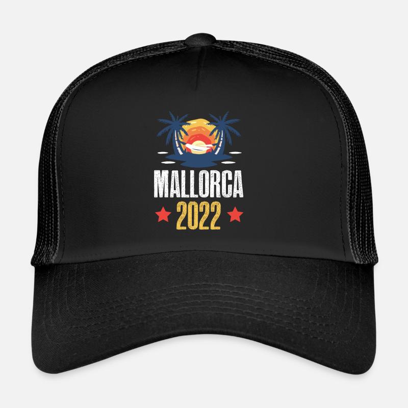 Mallorca 2022 - Trucker Cap - Schwarz/Schwarz
