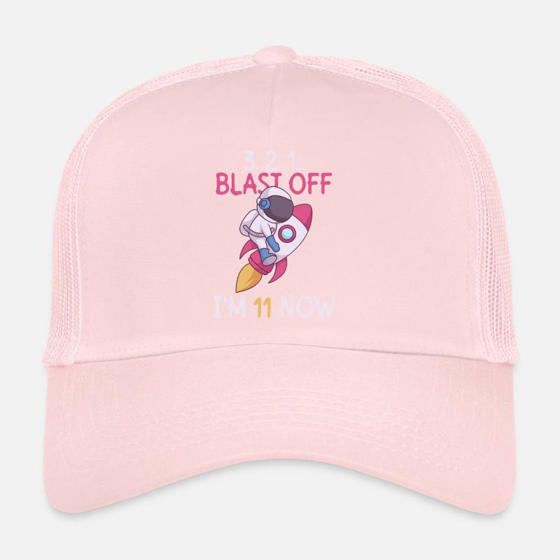 3..2..1.. Blast Off - I'm 11 Now - 11th Birthday Trucker Cap
