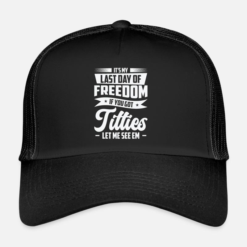 Célibataire Drinking Freedom Titties Casquette trucker 